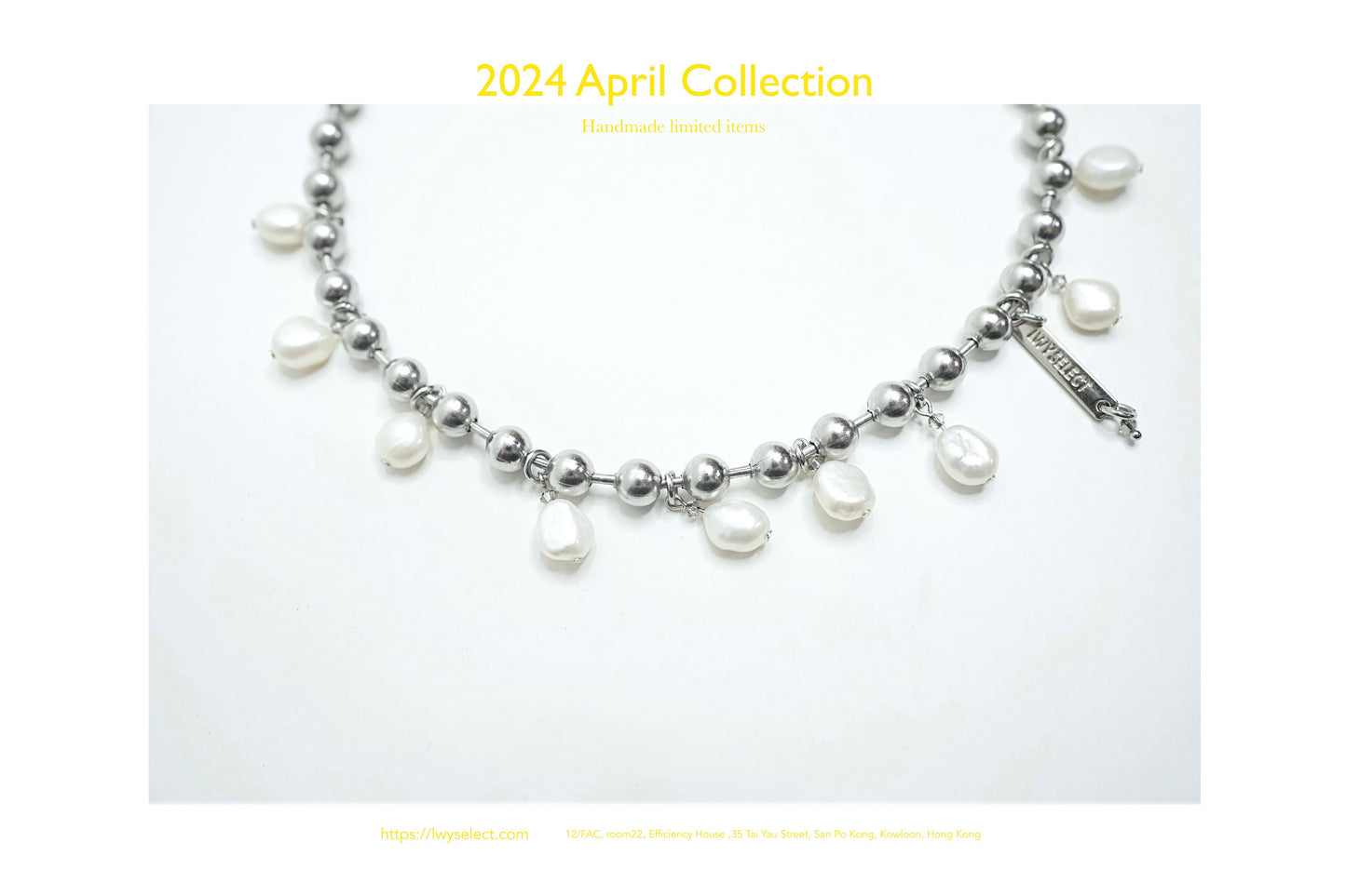 No.202409 ball x pearl neaklace - 2024 April Collection