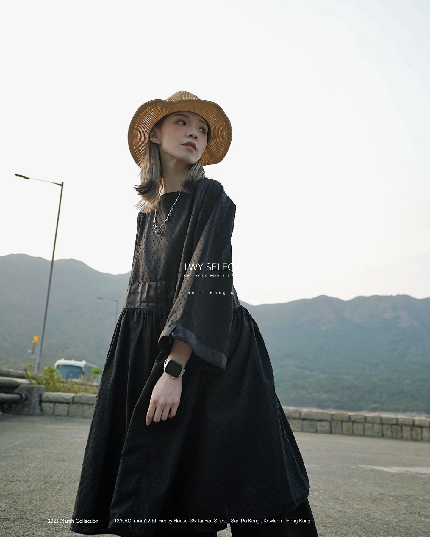 2023 March collection - black dot dot rope long top