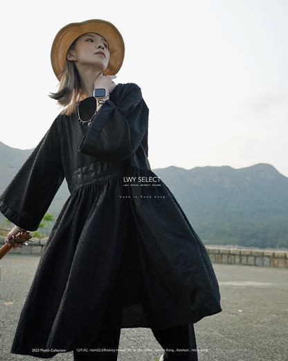 2023 March collection - black dot dot rope long top