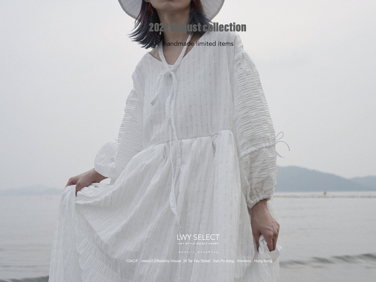 White Bubble check one piece - 2022 August collection